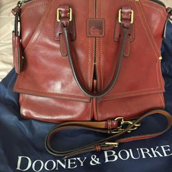 Dooney & Bourke Large Clayton satchel - Red leather