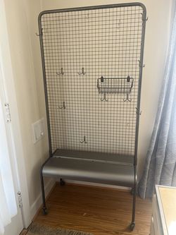 Unique IKEA Room Divider or Hall Tree - with wheels!
