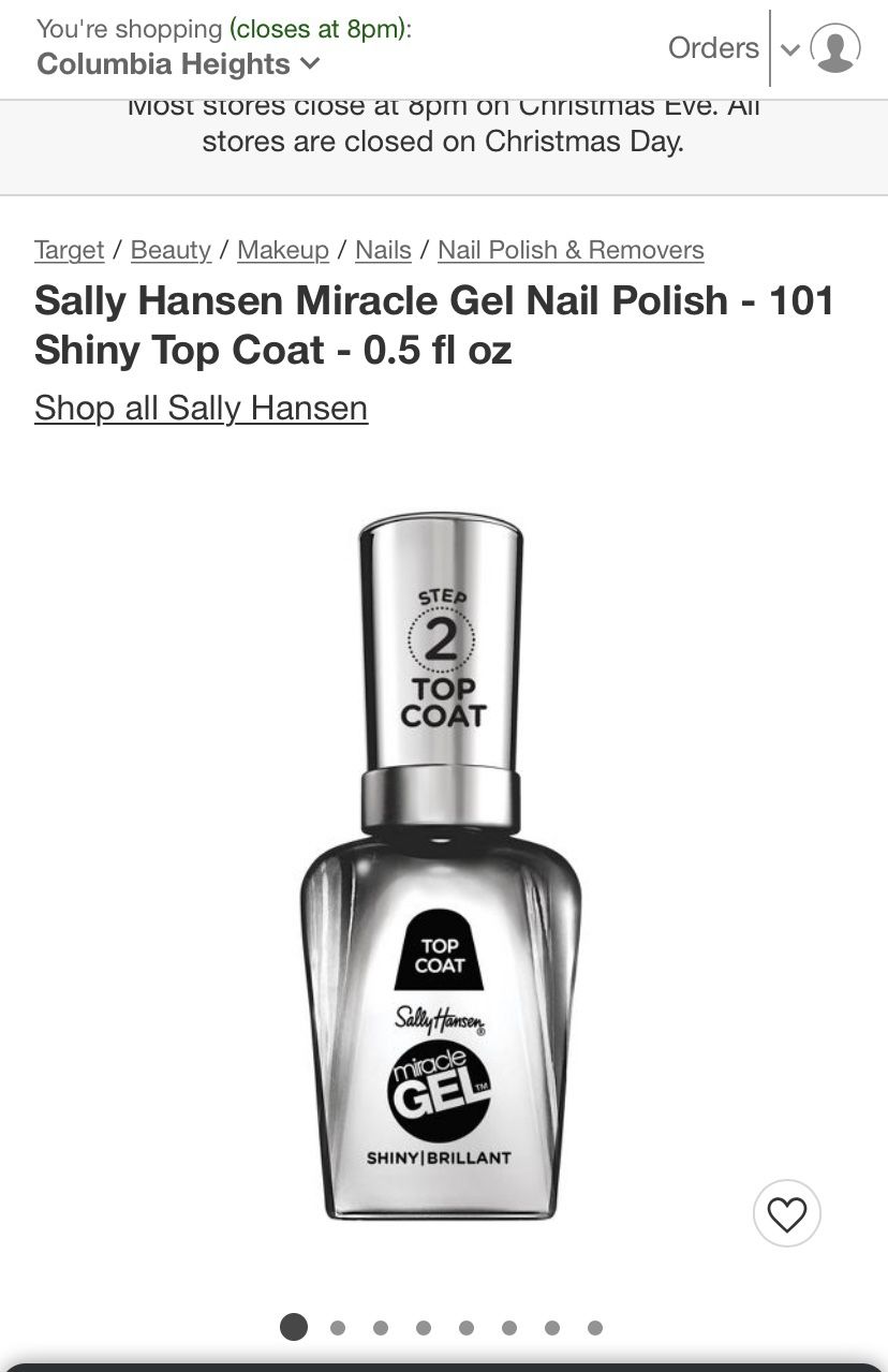 Sally Hansen Miracle Gel Nail Polish - Shiny Top Coat