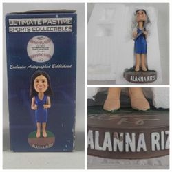Dodgers broadcaster Alanna Rizzo signed bobbleheaf