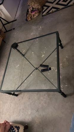 Glass square table