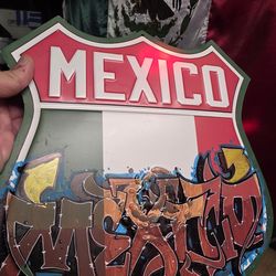 Mexico Graffiti Metal sign