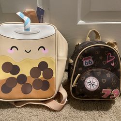 New Girls Accessories Kids Backpack Back Pack Boba Heart