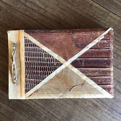 Natural Rustic Leaf Wood Photo Album (80 Pictures)