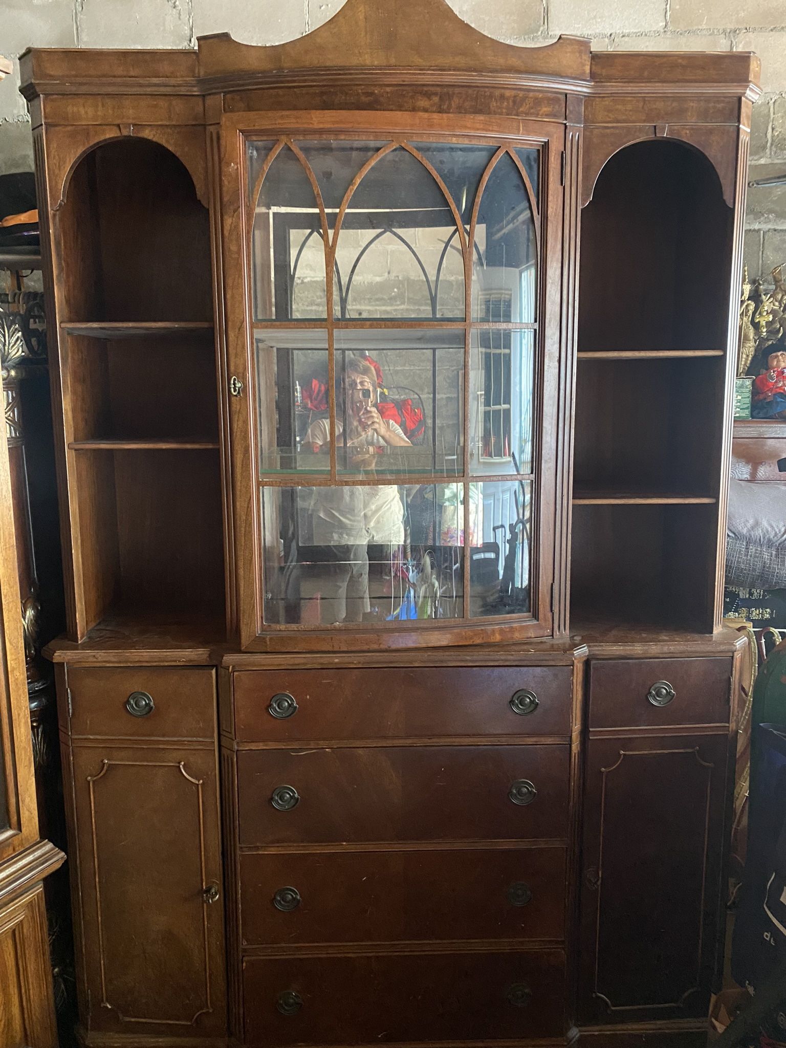 Vintage Secretary Desk Solid Wood