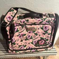 Betsey Johnson Rolling garment Bag/suitcase luggage 