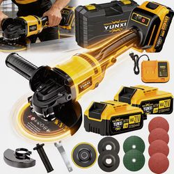Cordless Angle Grinder, Lightweight Handheld Power Tool, Ergonomic, Wood