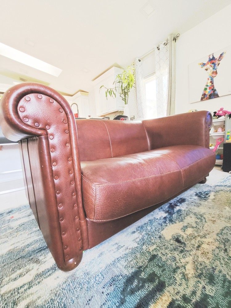 Small Designer Leather Couch