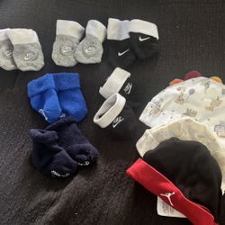 Baby Boy Beanies And Socks 