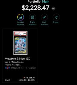 Mewtwo & Mew GX #SM191 PSA10