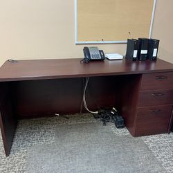 Mahogany office desk set