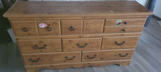 Free 62" by 16" 8 drawer dresser