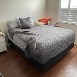 Queen Mattress, Box Springs And Frame