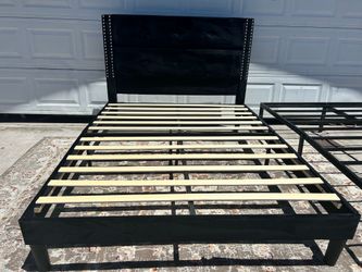 $99.999  Deal of the Day! Queen Size modern Black bed frame- READ Description
