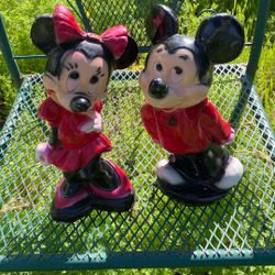 Mickey And Minnie Mouse Plaster Paris Banks