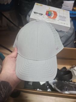 Gray Perforated Baseball Cap