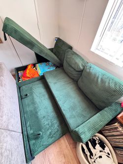 Green Pull Out Couch With Storage