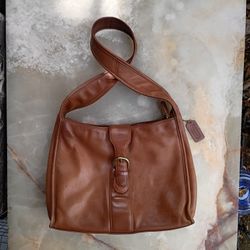 Brown Leather Coach Bag 