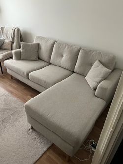 Retro Divan Sofa β Beige, Like New, 217 x 93 cm