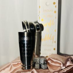 🍸✨ Cocktail Gift Bundle – Shaker + Whiskey Stones + Wine Box ✨🍸
