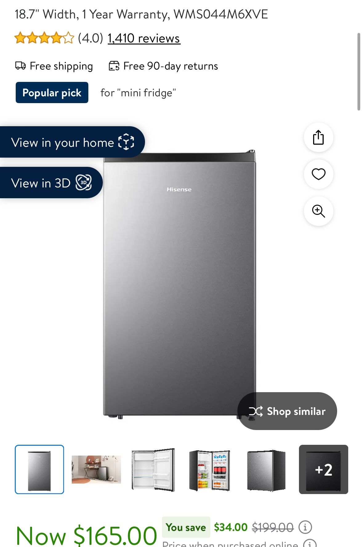 Hisense mini fridge