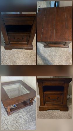 Two End tables and Coffee Table