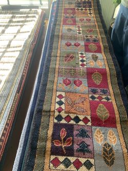Leaf Pattern Hallway Runner Rug