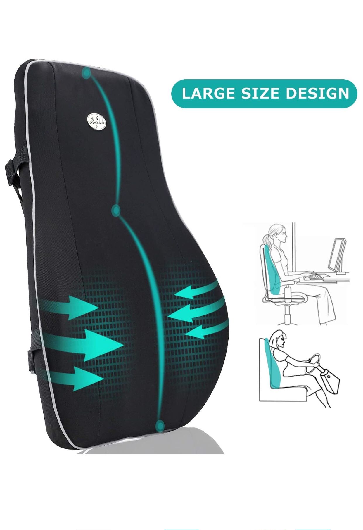 Back support for office chair