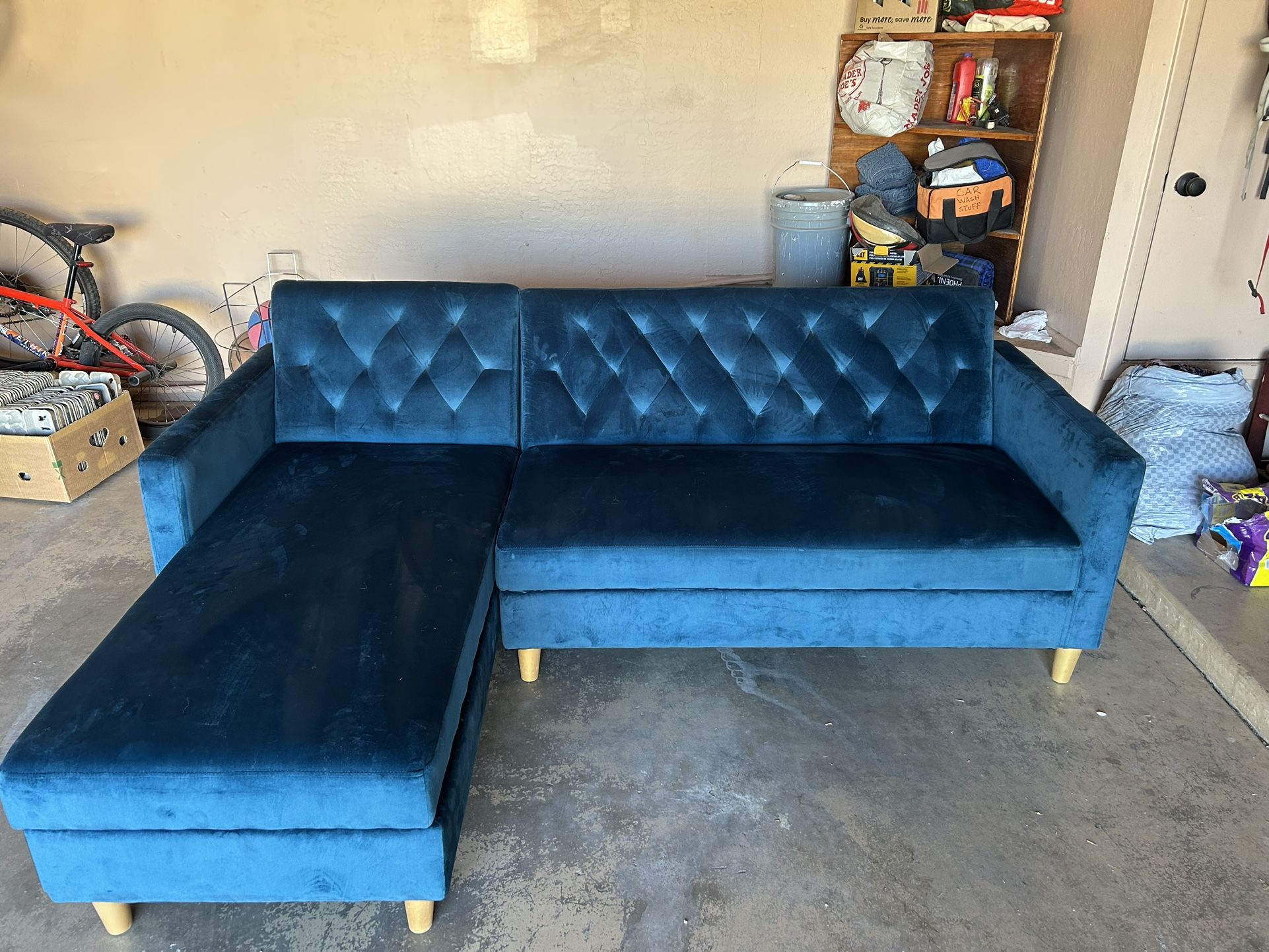 Couch and Chaise Lounge / Fold Out Bed