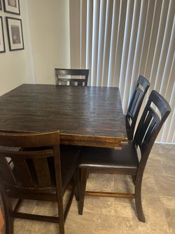 Dark dining table