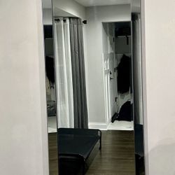 VCF Thick Glass Floor Mirror, Gently Used