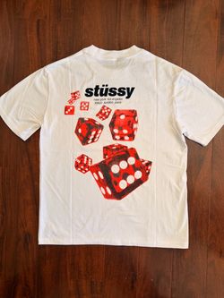 Stussy Fuzzy Dice Graphic Tee White