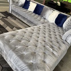 Oversized starter sectional sofa couch