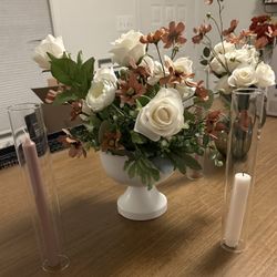 Glass candle hurricanes/vases/sleeves