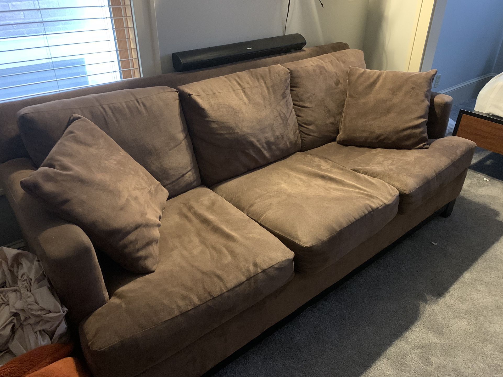 Couch - Brown, 3 Seater