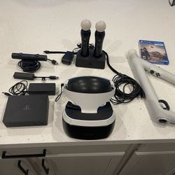 PSVR 1 version 2 Works Great Comes With farpoint Bundle for