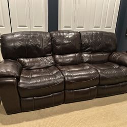 Leather Recliner Sofa