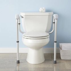 Handicap Toilet Safety Rail Grab Bar 375lbs Support Adjustable - Health Essentials - Spring Sale
