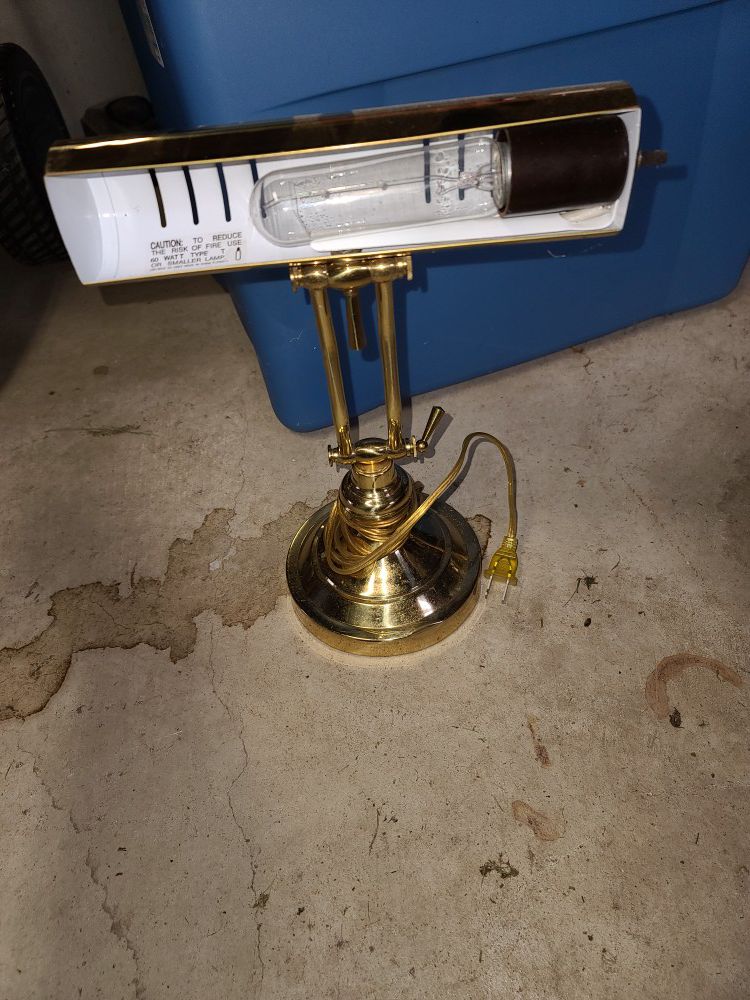Vintage style brass desk lamp
