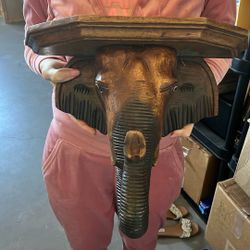 Solid Wood Elephant Shelf 