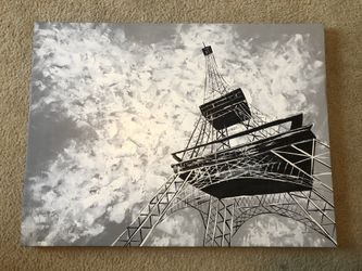 Painting - Eiffel Tower- Black & White 32x28