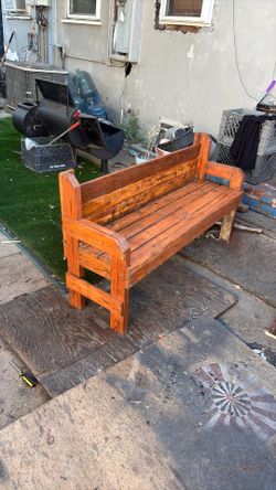 Handmade wooden bench