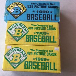 Bowman Factory Baseball Sets 2 1989 & 1 1990 Griffey Jr. Rookie