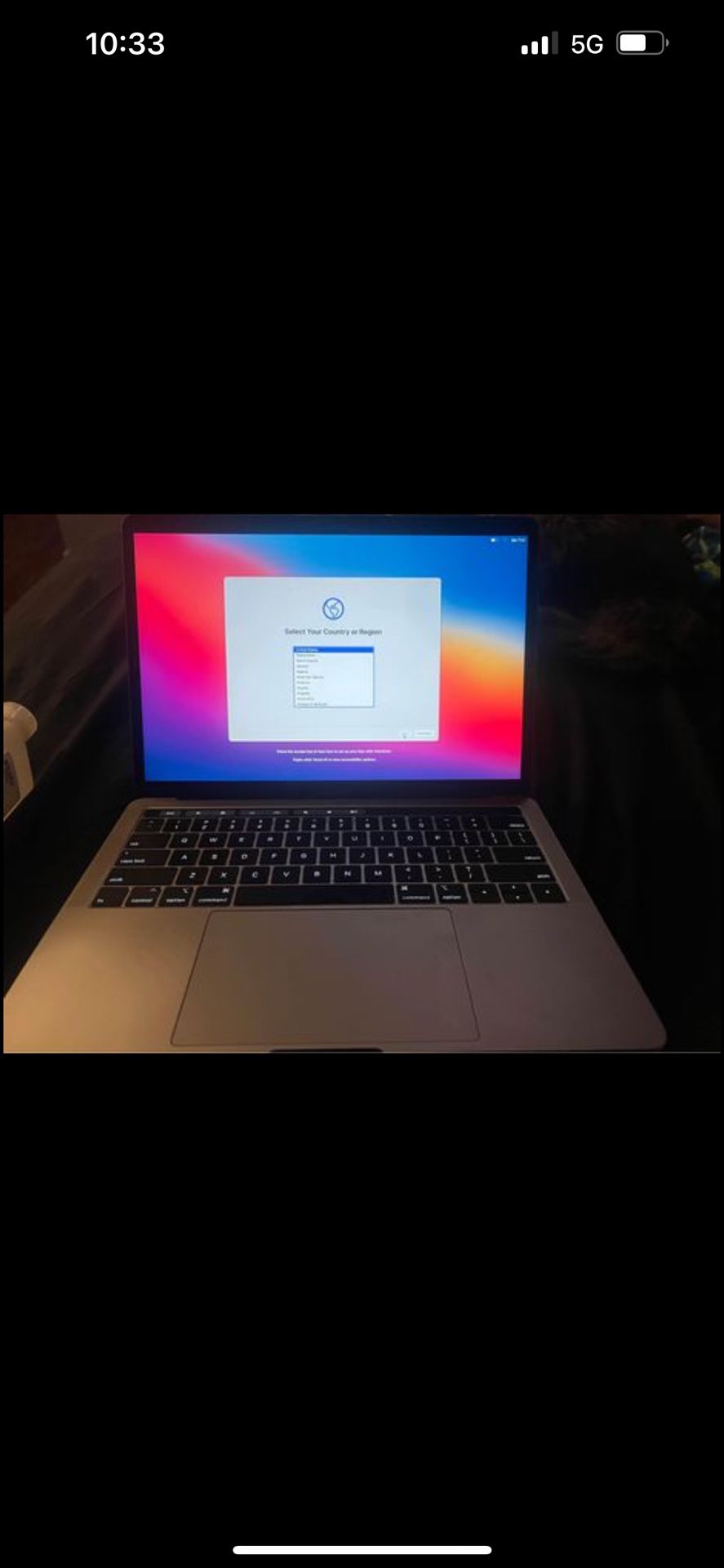 MacBook Pro 13" 8GB ram 256 storage   Year 2019