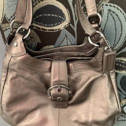 Coach Bronze Leather  Soho Lynn Hobo Buckle
