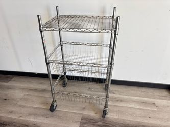 Wire Shelf with Large Casters