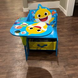 Baby Shark Desk with Storage Bin