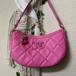 Juicy Couture Cherry Shoulder Bag Pink Raspberry