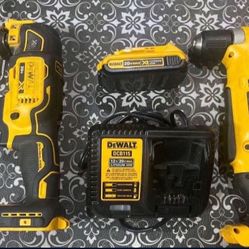 Dewalt 20v Angle Drill And Multi Tool With Battery And Charger