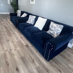 Royal Blue Living Room 